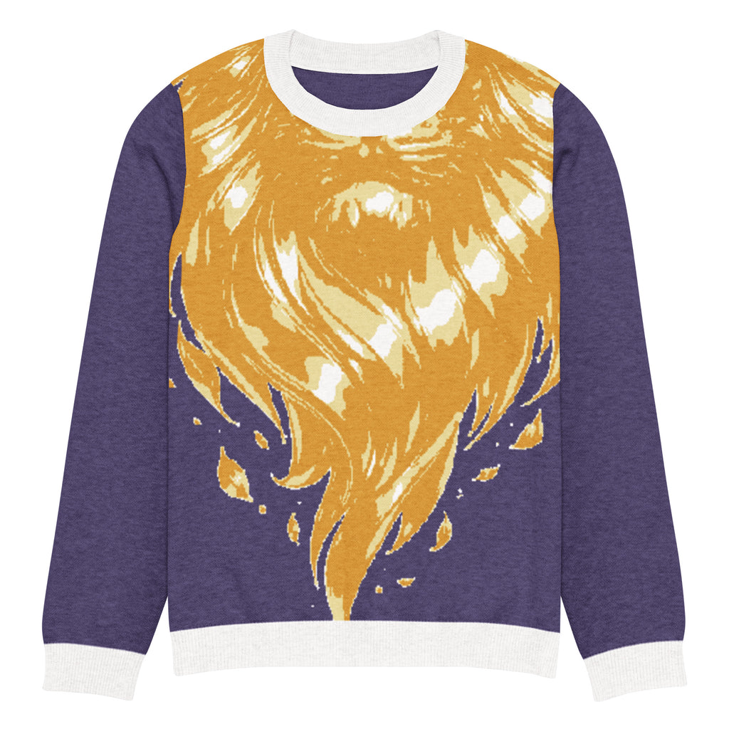 Knitted crew neck sweater