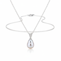Pearl Drop Pendant Necklace - Premium Faceless Model Aesthetic